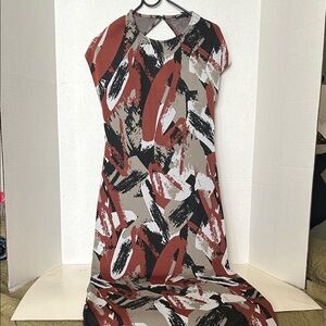 Zara Multicolor Abstract Maxi Dress